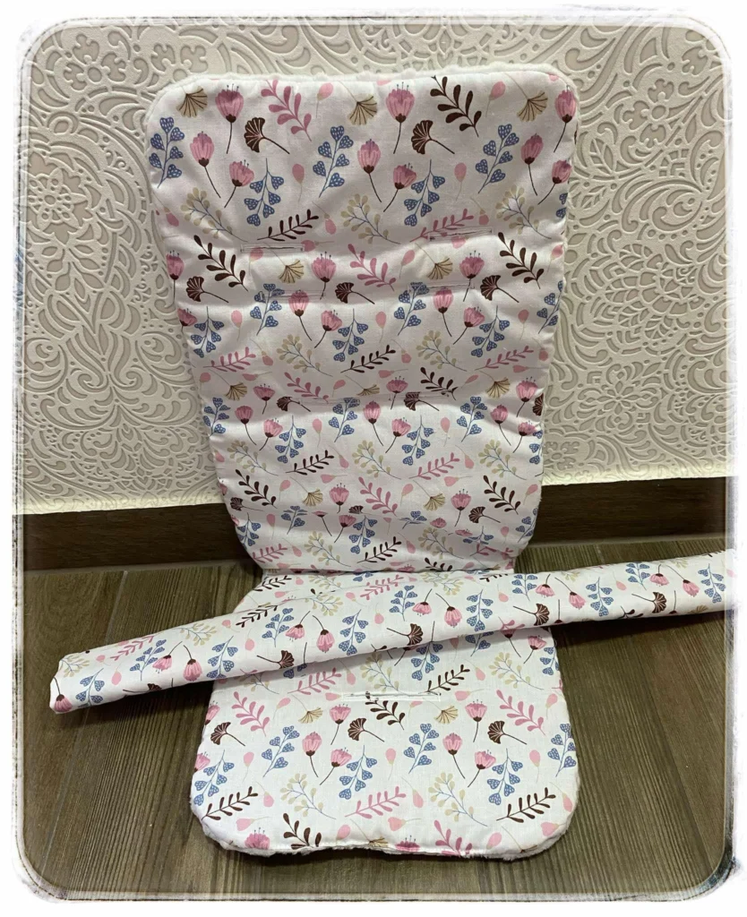 Virágos babakocsibetét